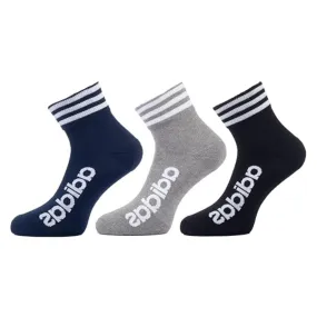 Adidas Men's Heel Toe Terry Ankle Socks (Black/Light Grey/Colligative Navy)