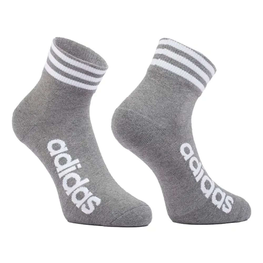 Adidas Men's Heel Toe Terry Ankle Socks (Black/Light Grey/Colligative Navy)