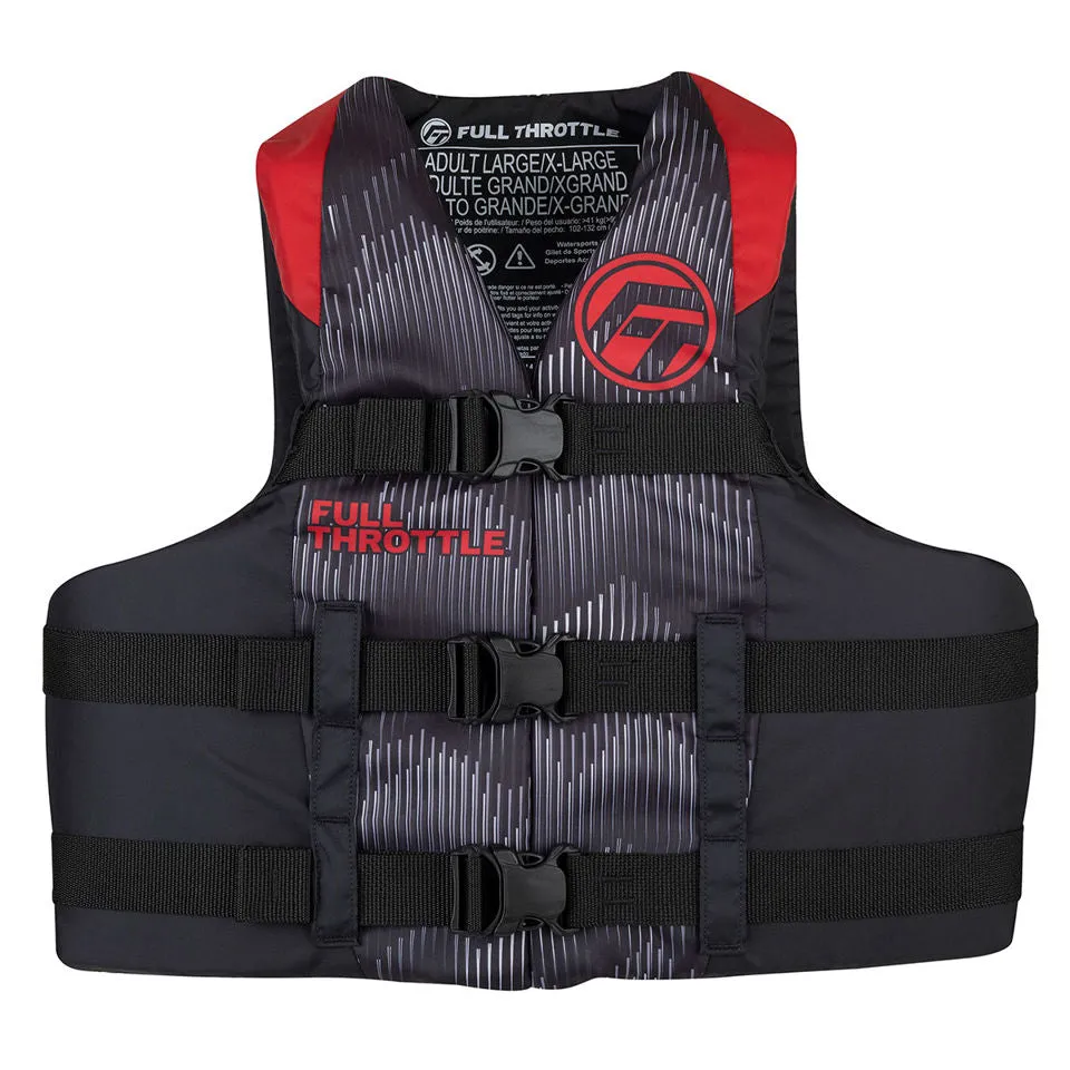 ADULT NYLON LIFE JACKET - RED S/M