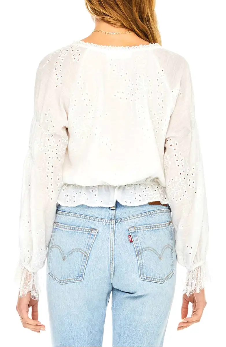 ASTR Lennon Eyelet Blouse