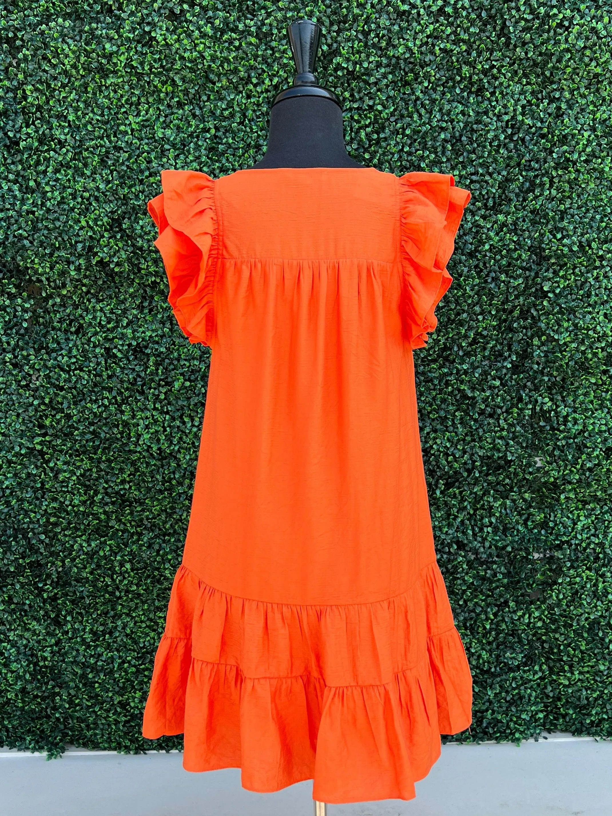 Astros Ruffle Hem Dress