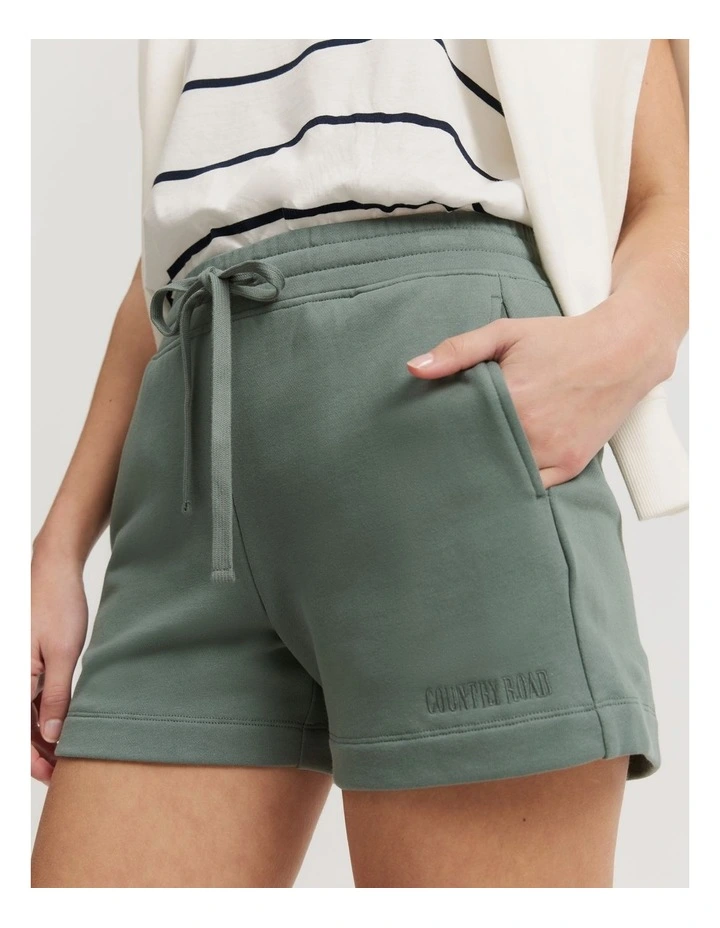 Australian Cotton Heritage Sweat Short in Eucalyptus