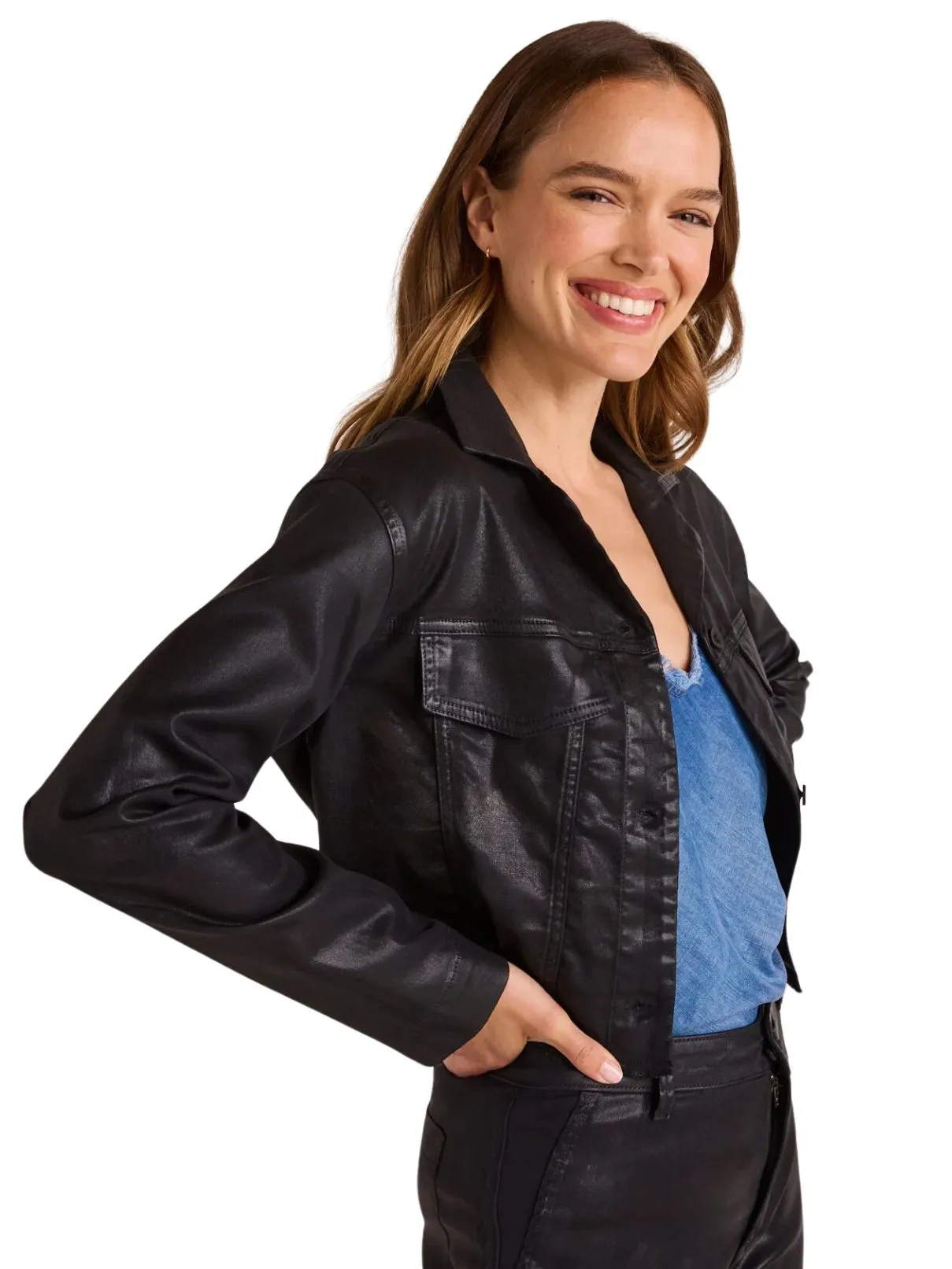 Bella Dahl Cropped Jacket in Black