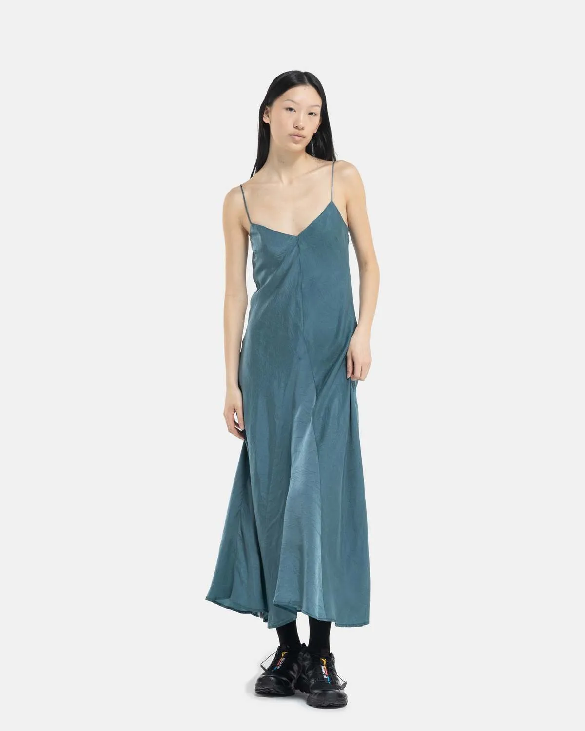 Bias Slip Dress - Blue