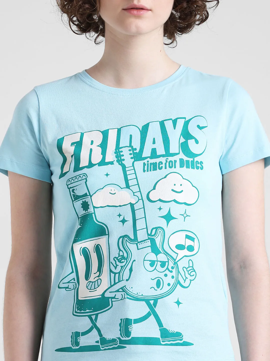 Blue Friday Graphic Print T-shirt