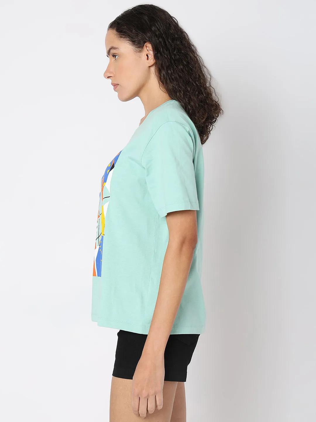 Blue Graphic Print T-shirt