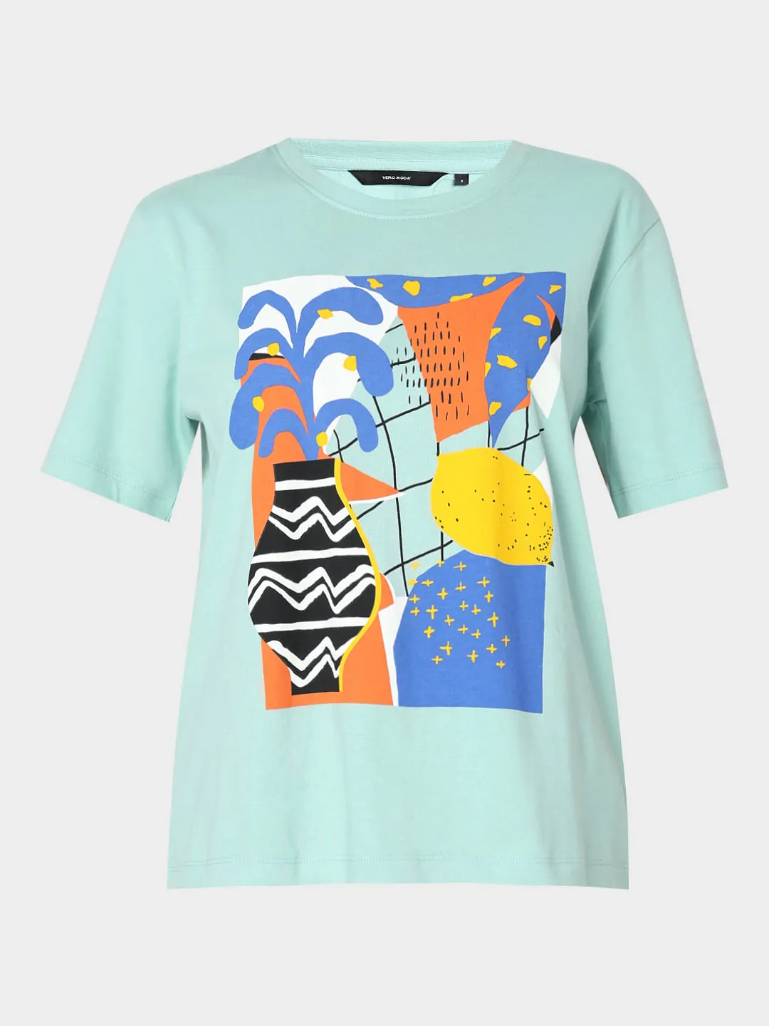 Blue Graphic Print T-shirt