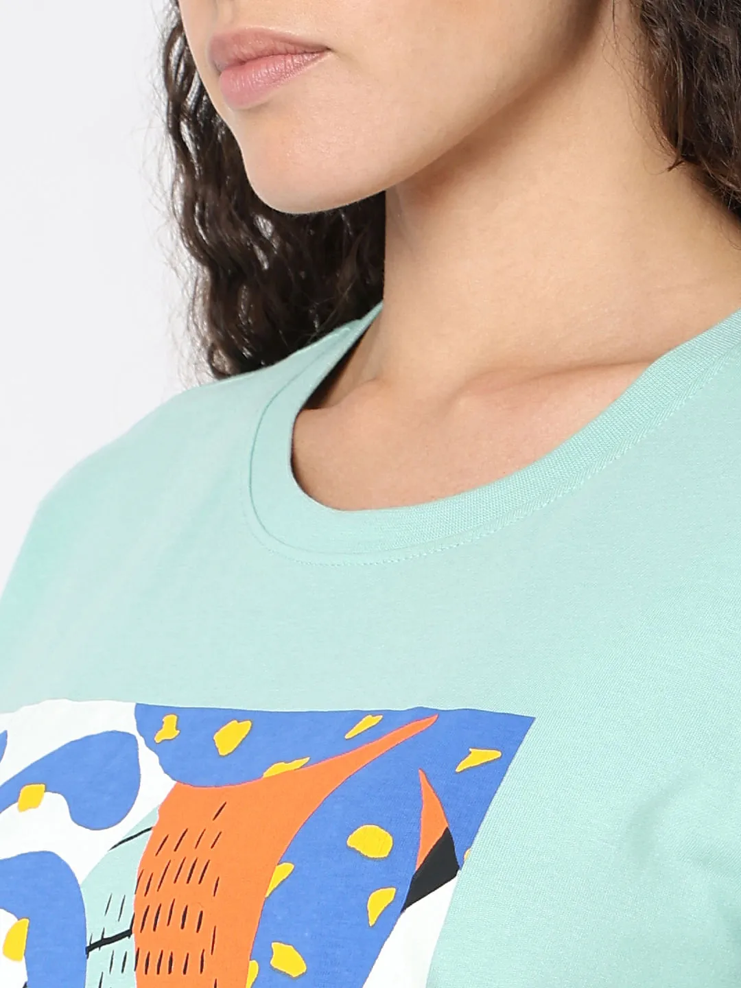 Blue Graphic Print T-shirt