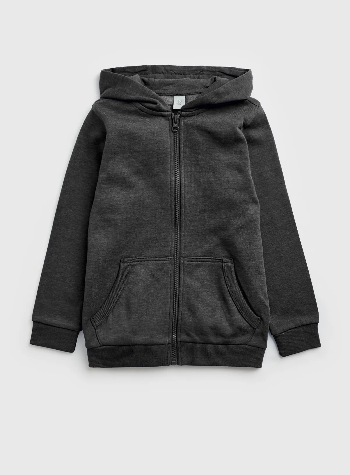 Buy Charcoal Zip Through Hoodie  9 years | Jumpers and hoodies | Tu