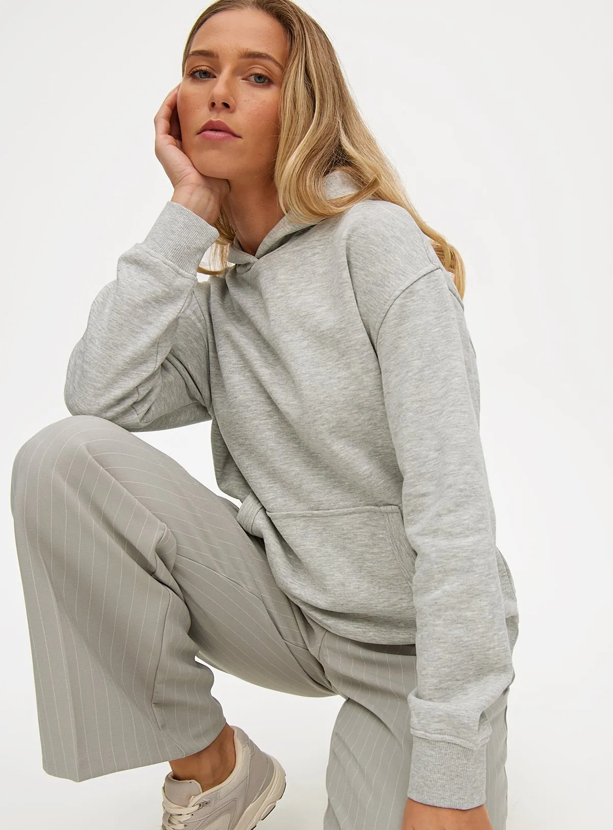 Buy Grey Marl Plain Overhead Hoodie S | Hoodies and sweatshirts | Tu