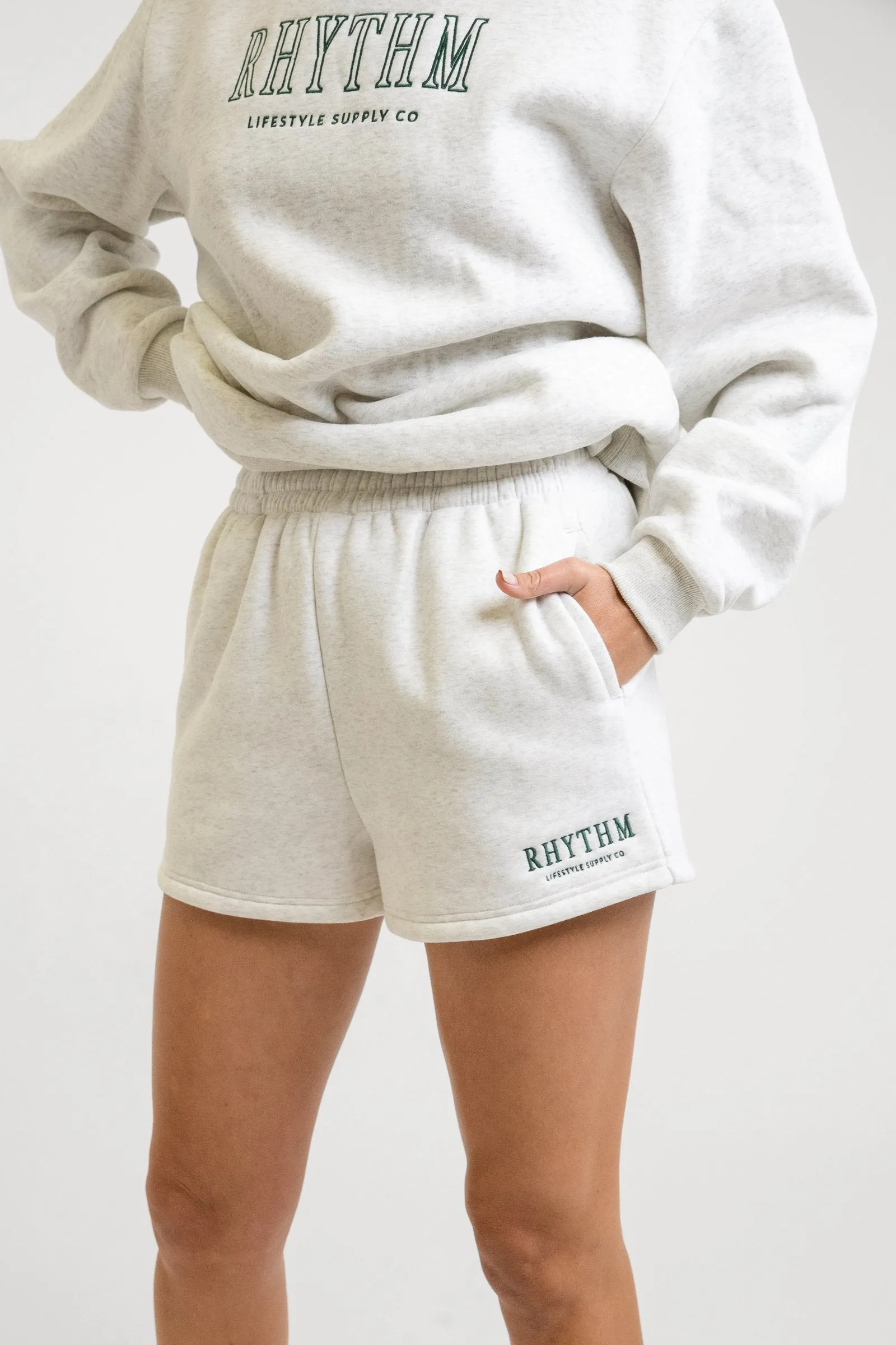 College Sweat Short Grey Marle