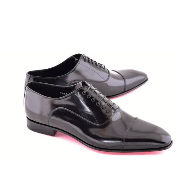 Corrente C0001102 7645 Men's Shoes Black Calf-Skin Leather Classic Cap-Toe Oxfords (CRT1513)