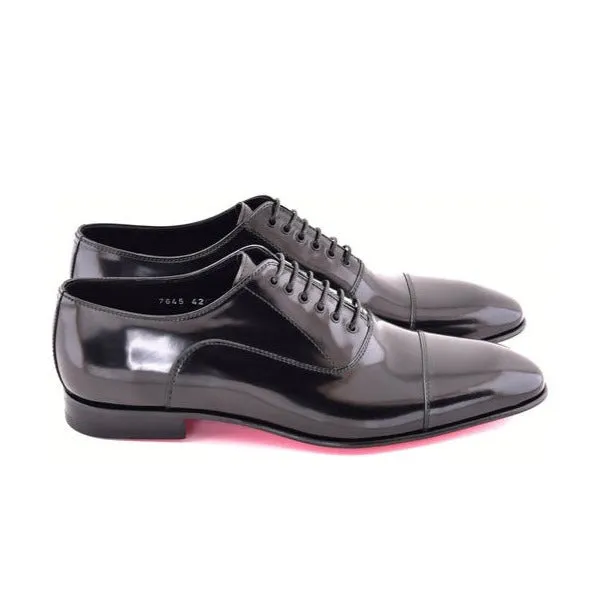 Corrente C0001102 7645 Men's Shoes Black Calf-Skin Leather Classic Cap-Toe Oxfords (CRT1513)