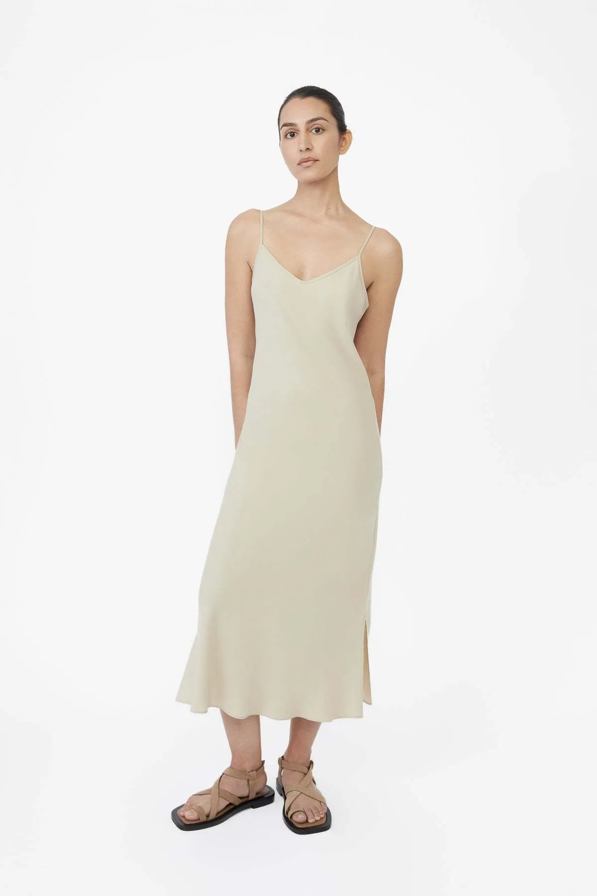 Cupro Bias Slip Dress