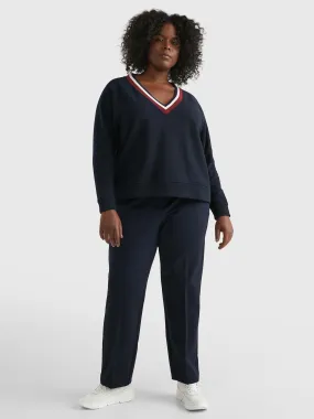 Curve Sport Fit V-Neck Jumper | Sweatshirts & Hoodies | Tommy Hilfiger