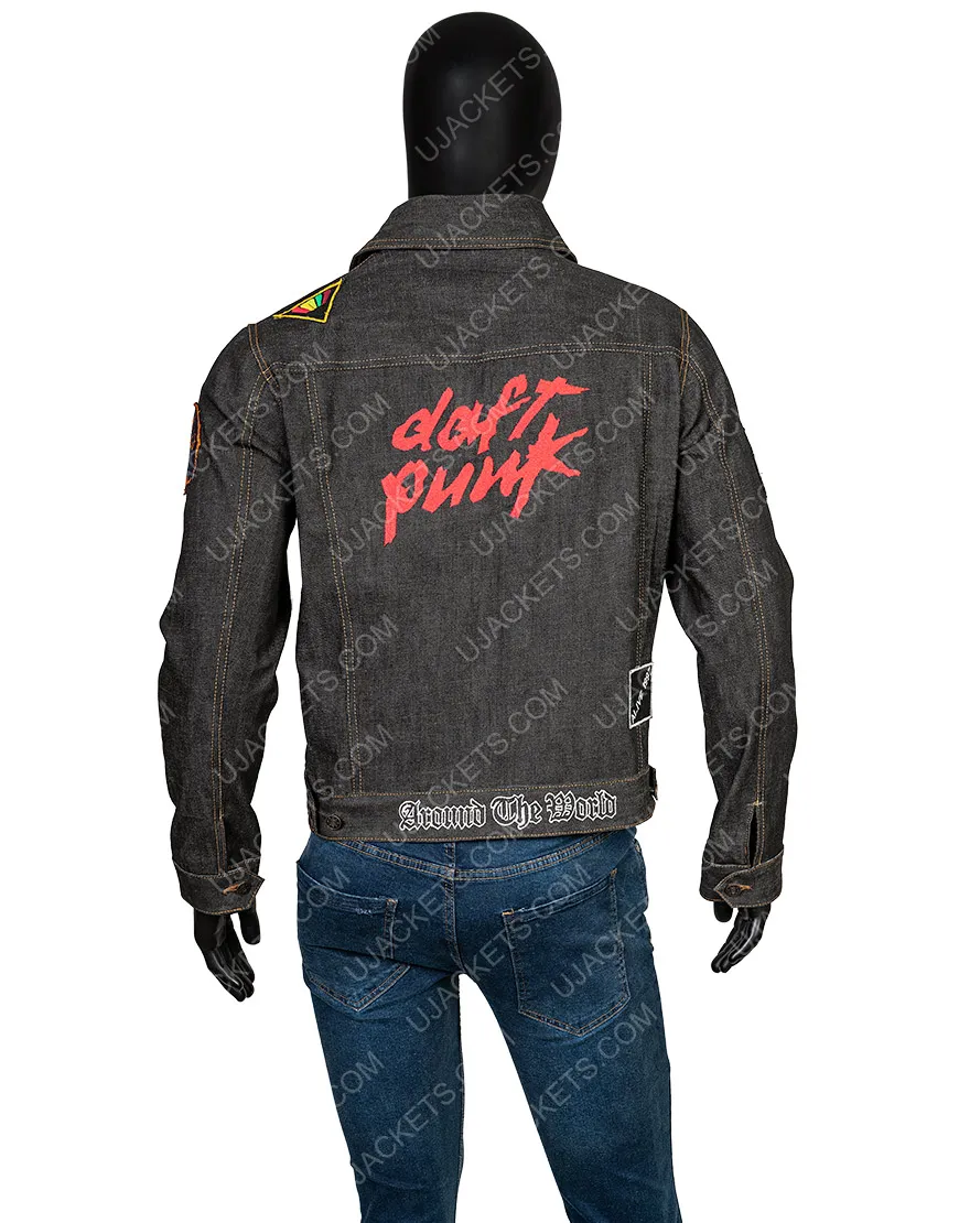 Daft Punk Black Denim Jacket | Men's New Arrival | ujackets.com | 50% Off