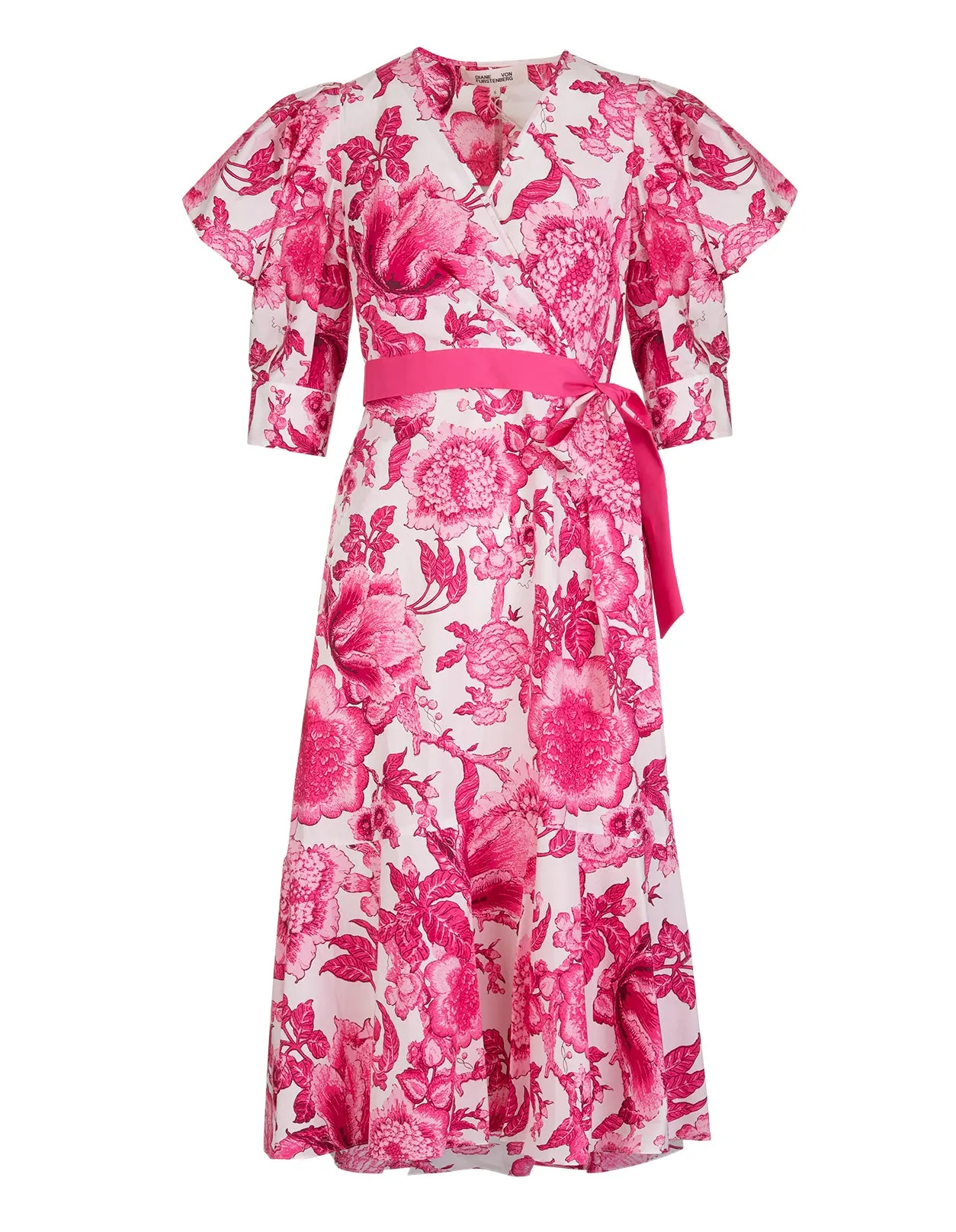 Diane Von Furstenberg Willow Floral Print Midi Dress