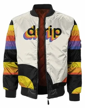 Drip Rainbow Bomber Jacket | Men's Bomber Jacket | Ujackets - 50% OFF