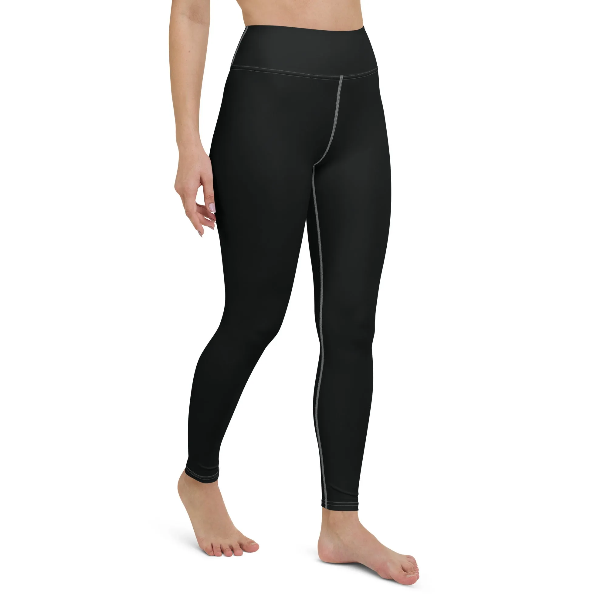 Effortless Active Style: Solid Color Leggings for Her - Noir