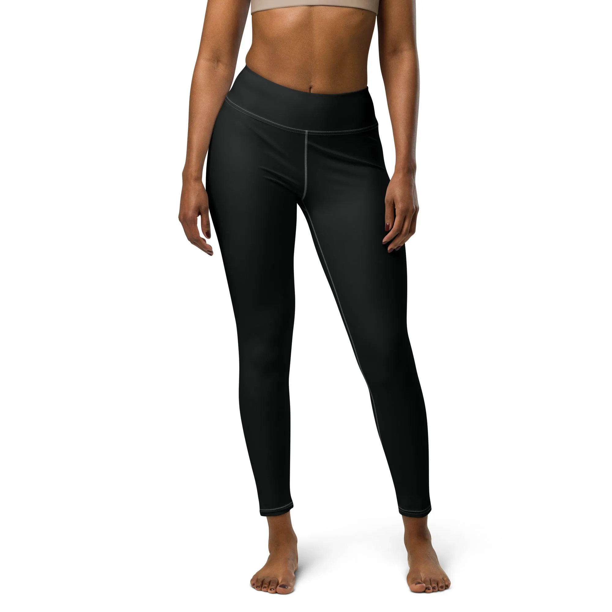 Effortless Active Style: Solid Color Leggings for Her - Noir