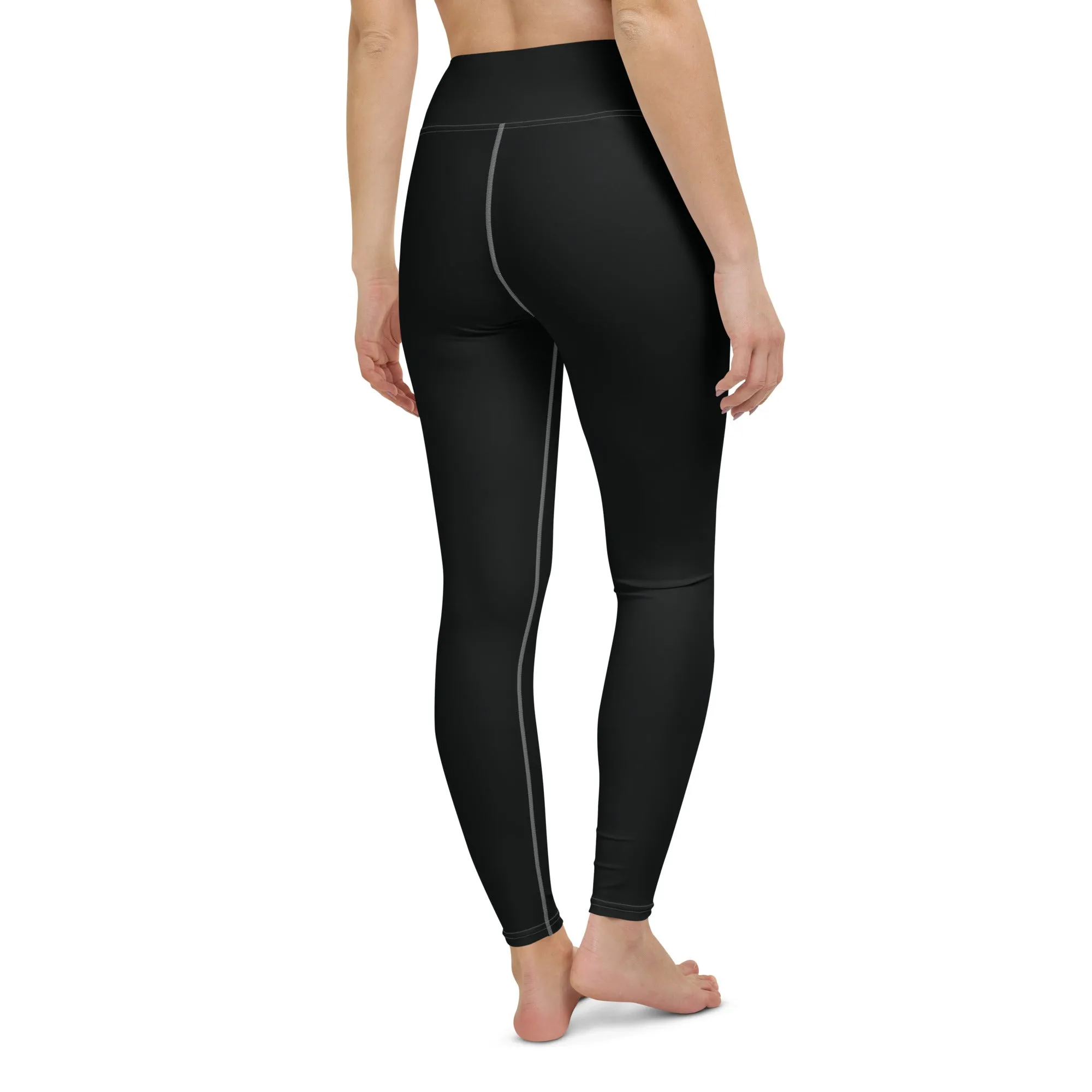 Effortless Active Style: Solid Color Leggings for Her - Noir