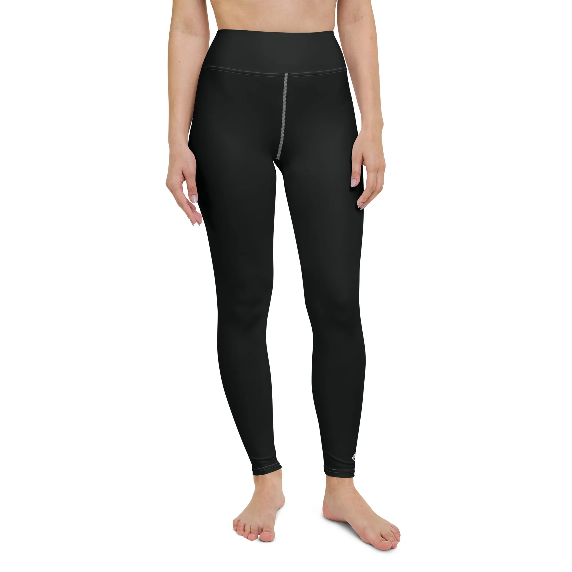 Effortless Active Style: Solid Color Leggings for Her - Noir