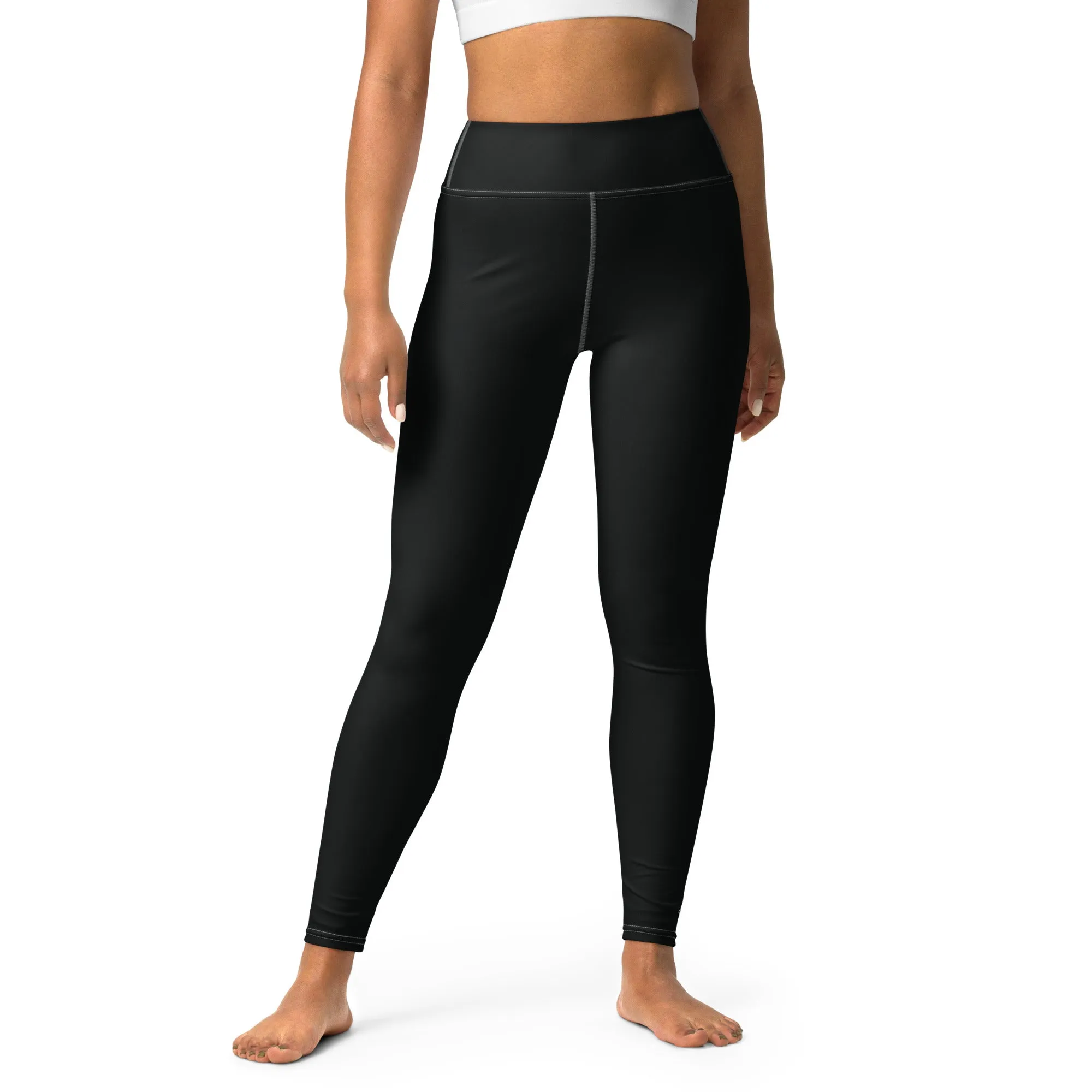 Effortless Active Style: Solid Color Leggings for Her - Noir