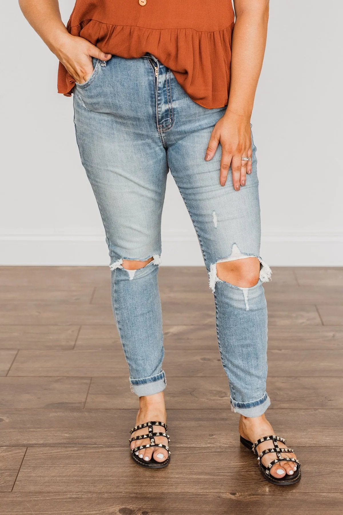 Eunina Distressed Skinny Jeans- Rya Wash