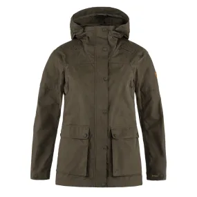 Fjallraven Womens Forest Hybrid Hooded Jacket Dark Olive