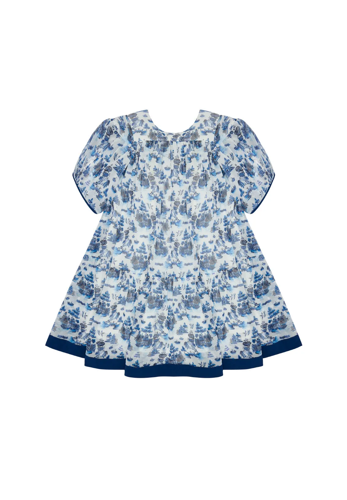 FLOAT YOUR BOAT DRESS-WILLOW PATTERN