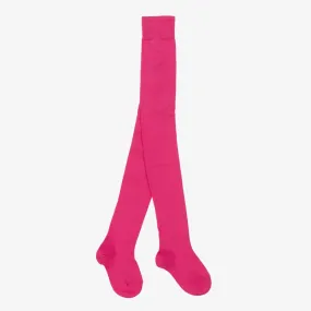 Girls Pink Cotton Tights