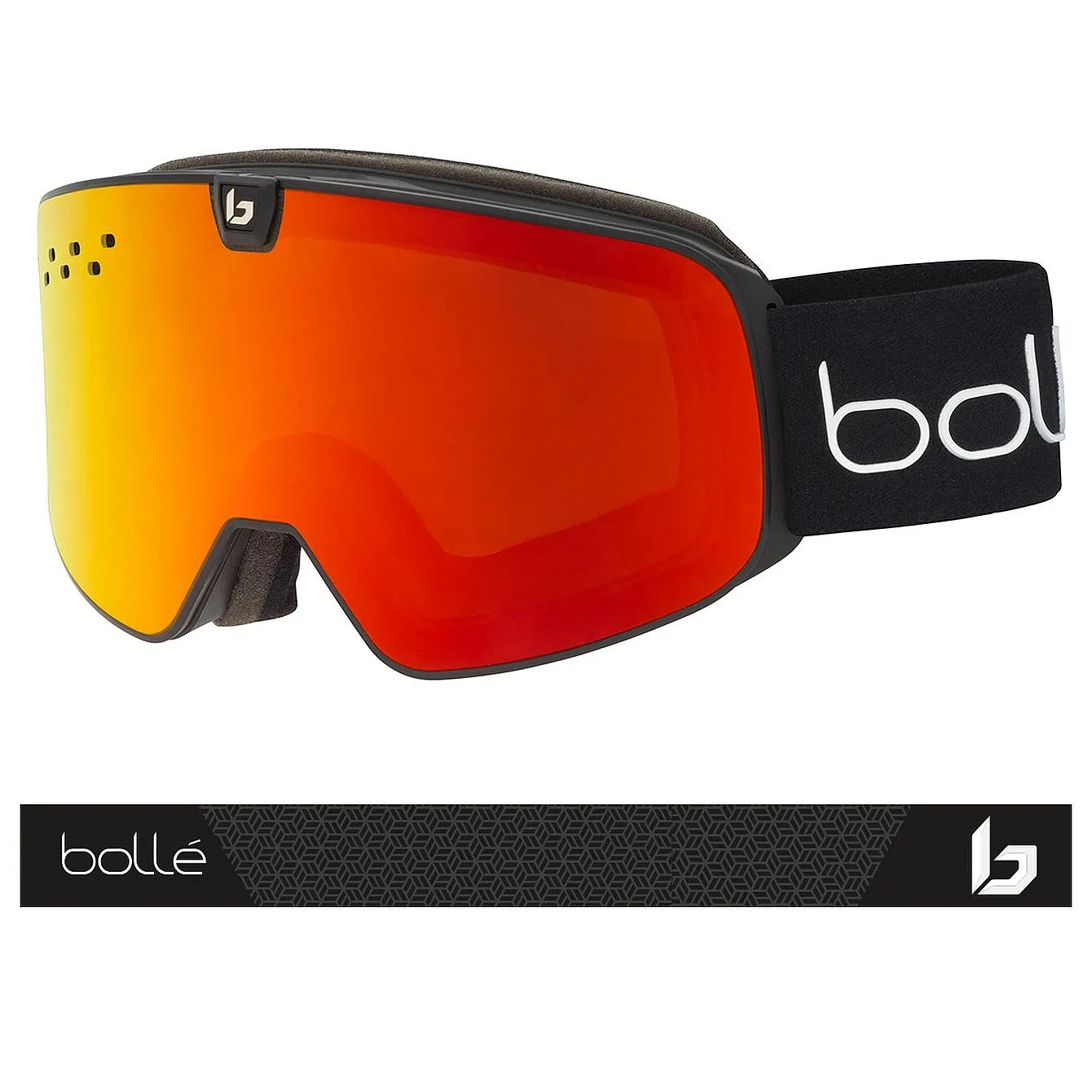 glasses Bollé Nevada Neo - Black Matte Sunrise And Light Vermillon Blue