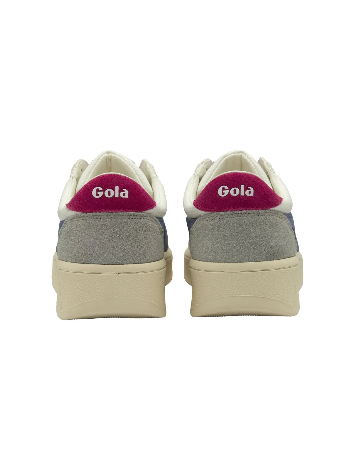 Gola Grandslam Trident Sneaker in White/Moonlight/Fuchsia