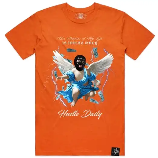 Hasta Muerte Hustle Daily Invite Only T Shirt (Orange)