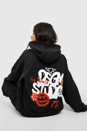 Hoodies & Sweatshirts | Petite Dsgn Studio Graffiti Back Print Hoodie | boohoo