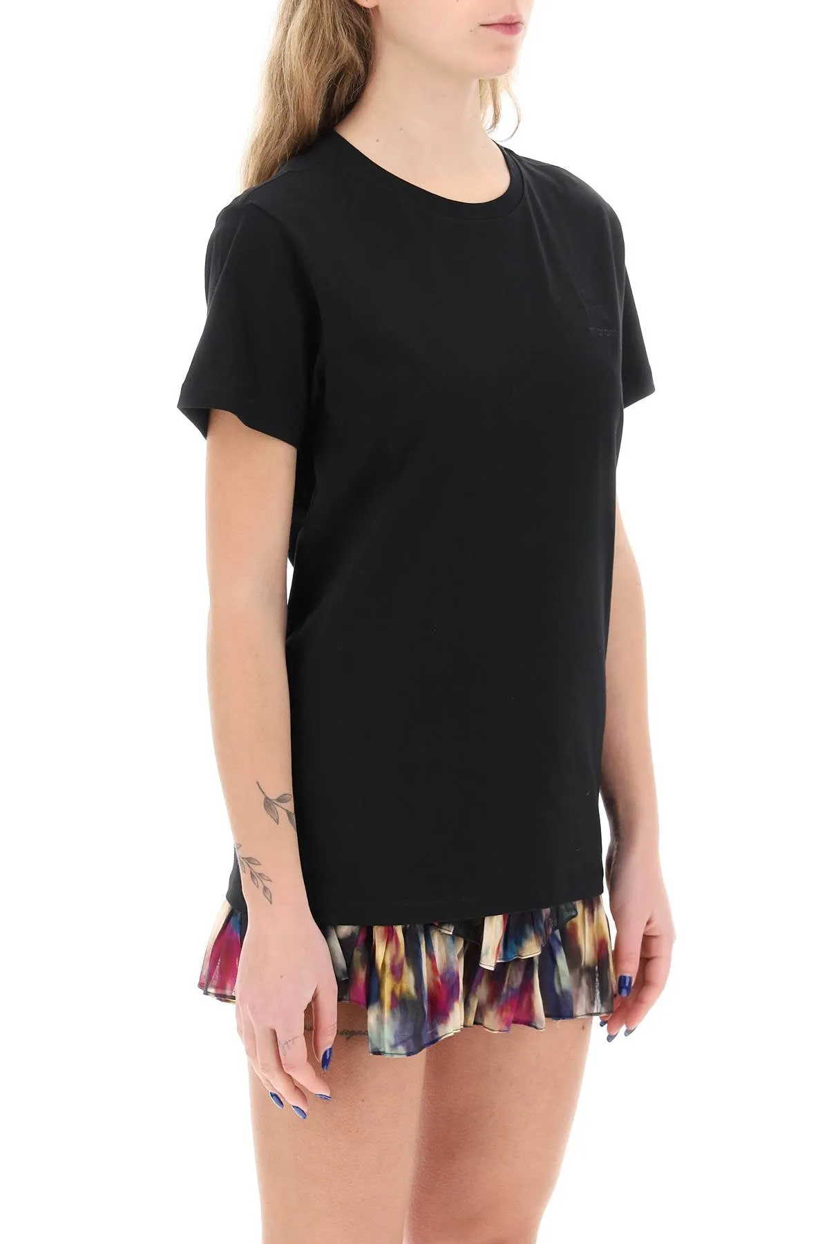 Isabel marant etoile aby regular fit t-shirt TS0070FA A1N98E BLACK