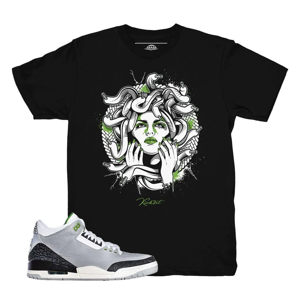 Jordan 3 Chlorophyll Medusa Black Shirt