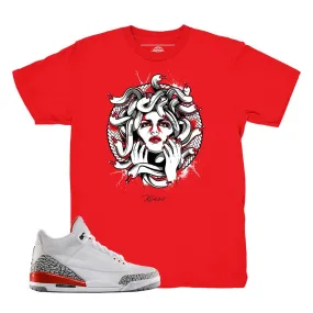 Jordan 3 Katrina Medusa Red Shirt