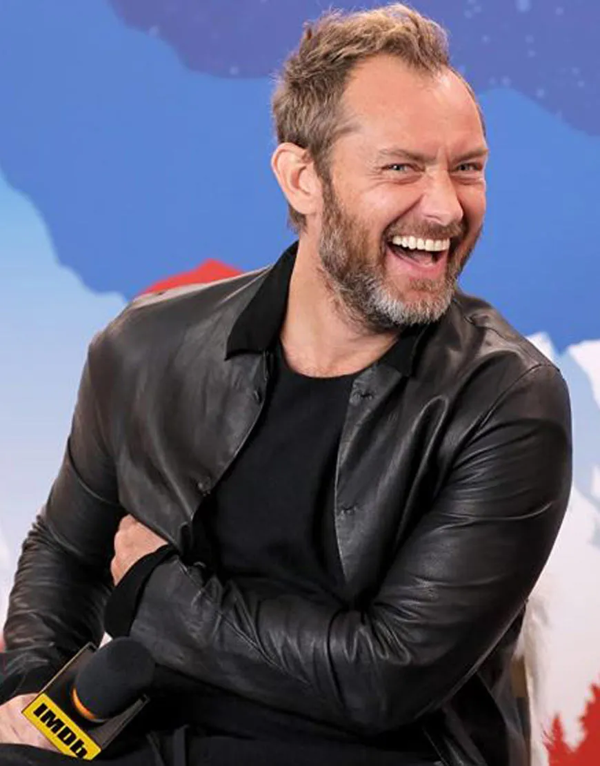 Jude Law Acura Festival Village Jacket | Black Leather Jacket