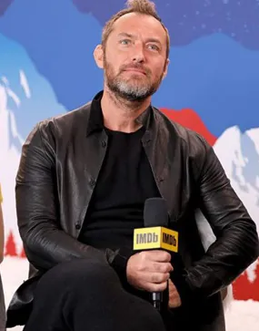 Jude Law Acura Festival Village Jacket | Black Leather Jacket