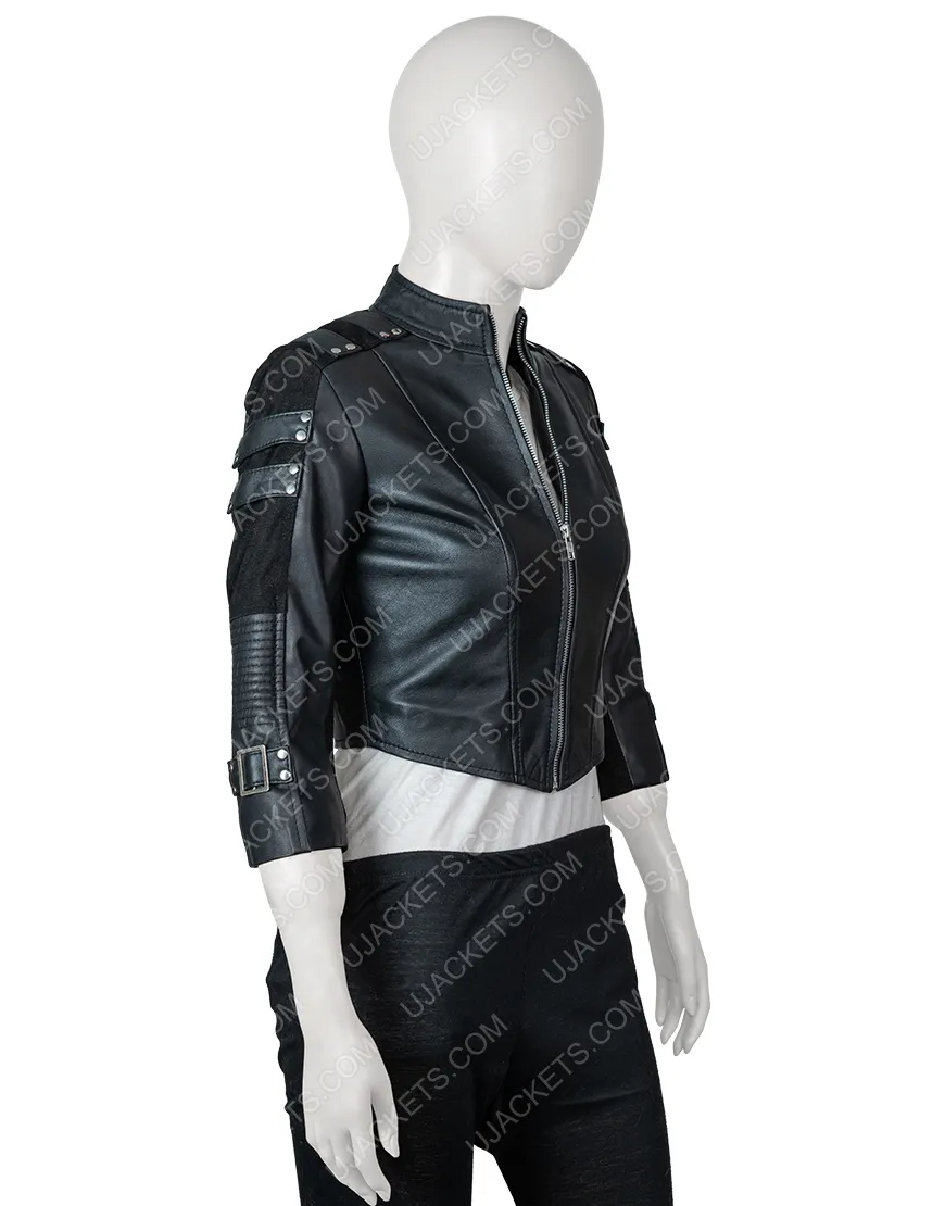 Katie Cassidy Arrow Season 5 Black Canary Jacket - UJackets