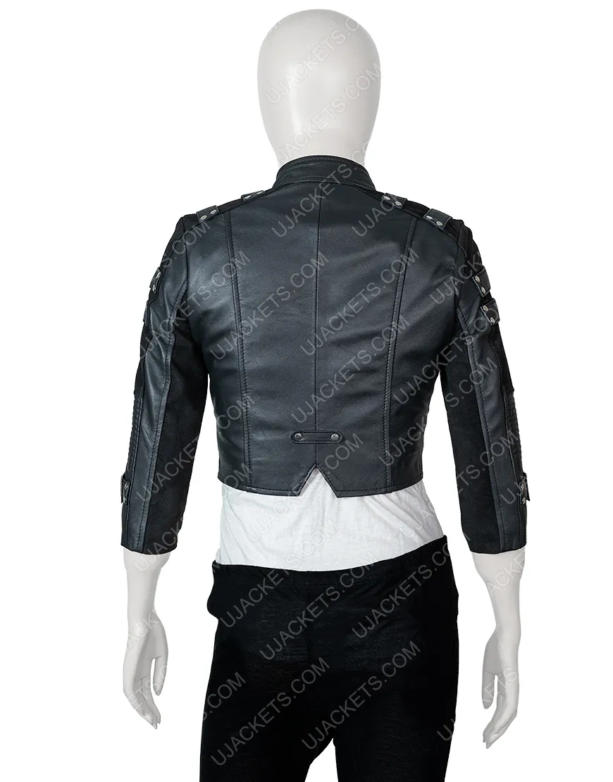 Katie Cassidy Arrow Season 5 Black Canary Jacket - UJackets