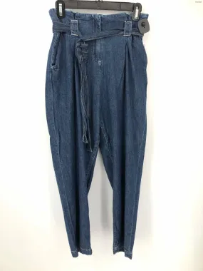 L'AGENCE Blue Denim Pleated Tapered Size 24 (XS) Jeans