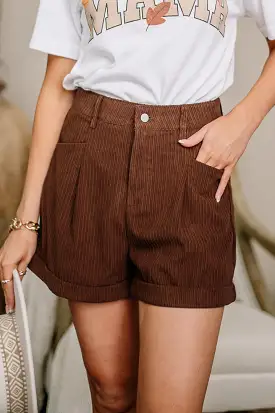 Long Way Home Corduroy Shorts | Brown