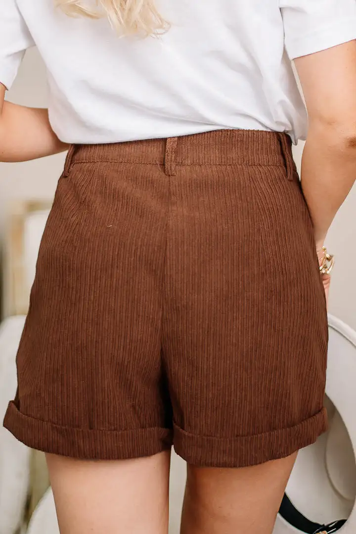 Long Way Home Corduroy Shorts | Brown