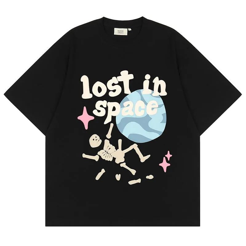 'Lost in Space' Graphic Print Cotton T-Shirt