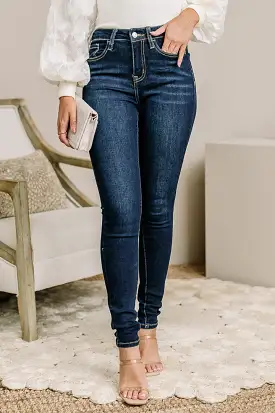 Lustrous Dark Skinny Jeans