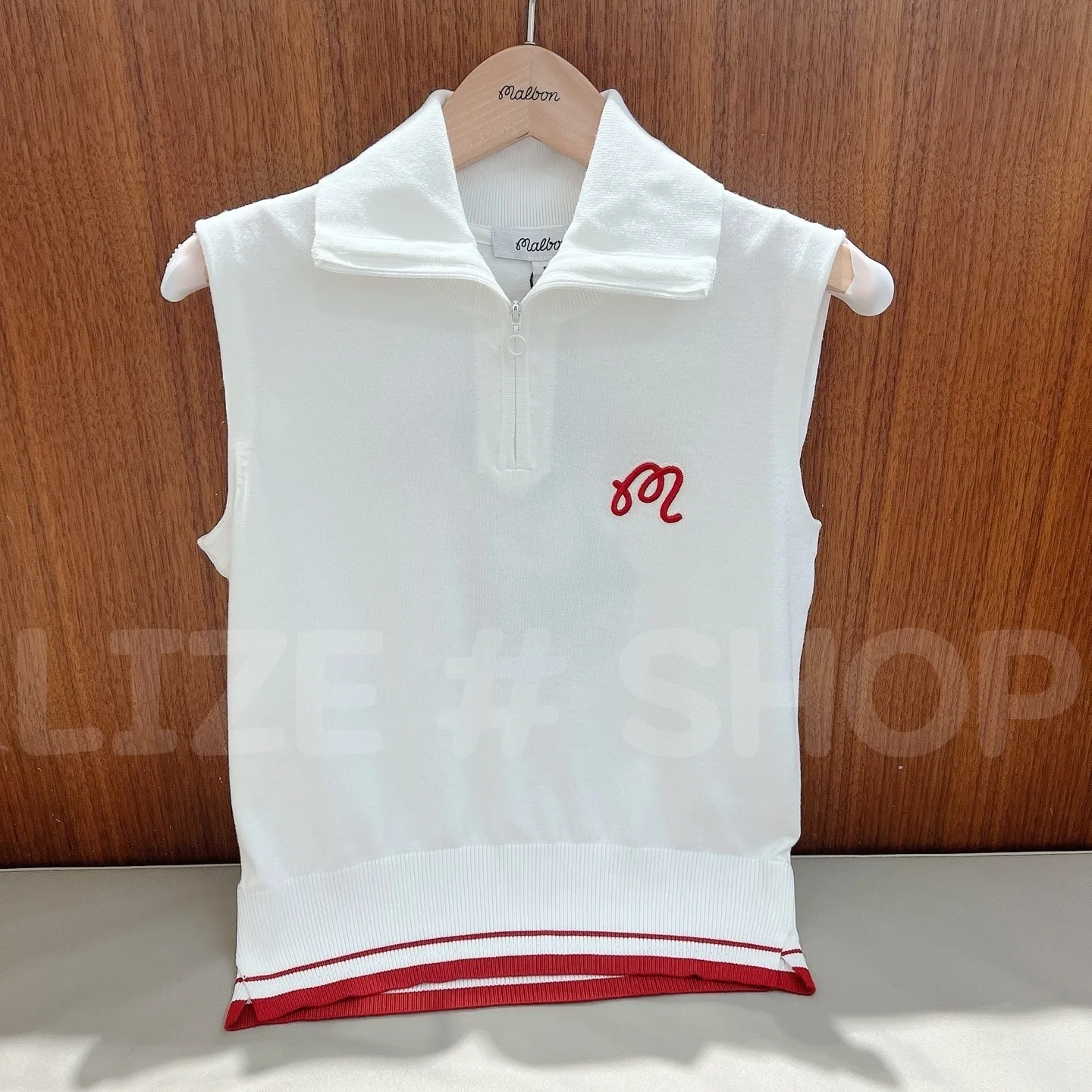 Malbon Golf  |Sweat Sleeveless Street Style Plain Short Sleeves Logo