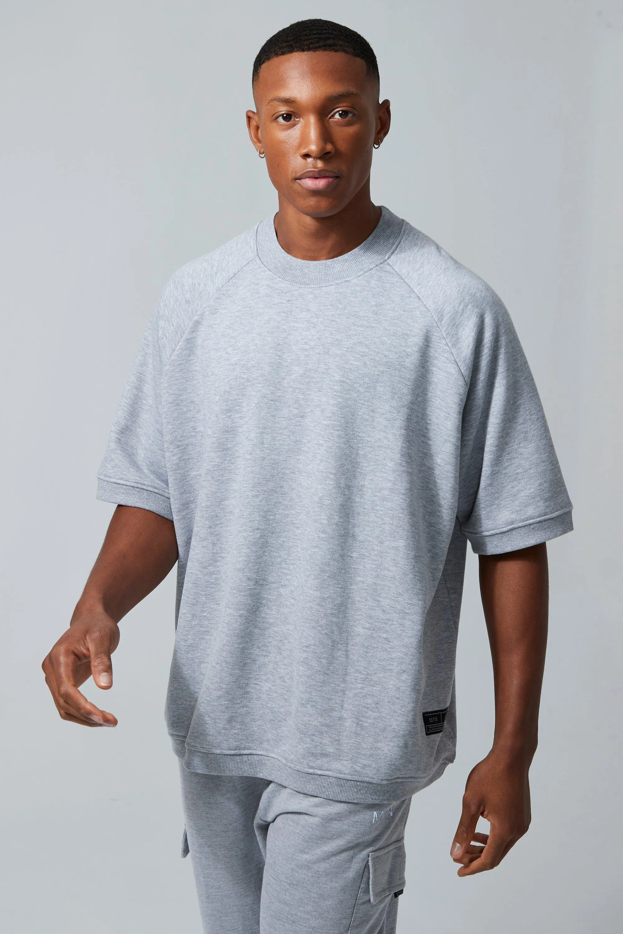 Man Active Oversized Short Sleeve Sweat | boohooMAN UK