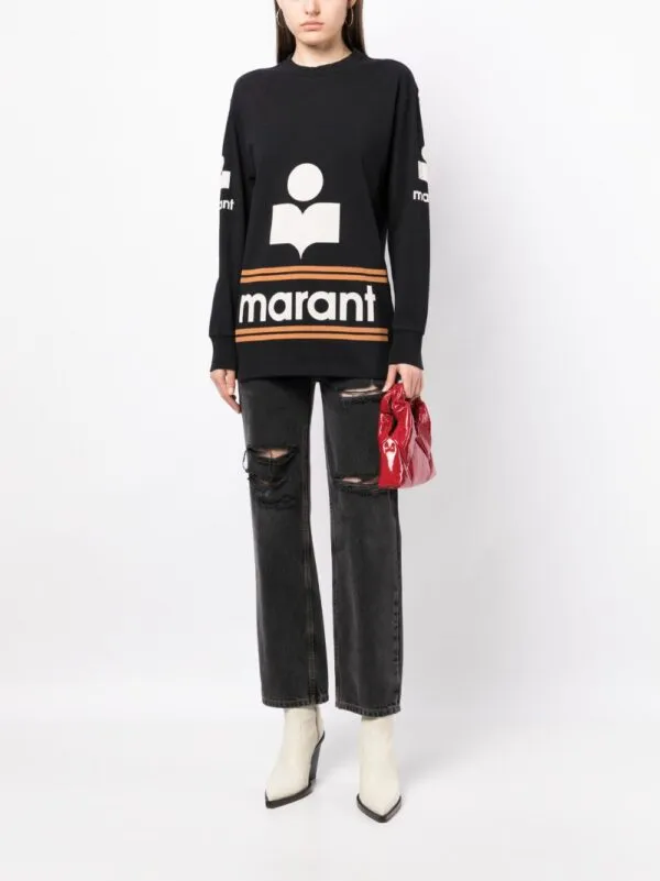 Marant Etoile Gianna Long Sleeve T Shirt Black | Luxury and style at your fingertips